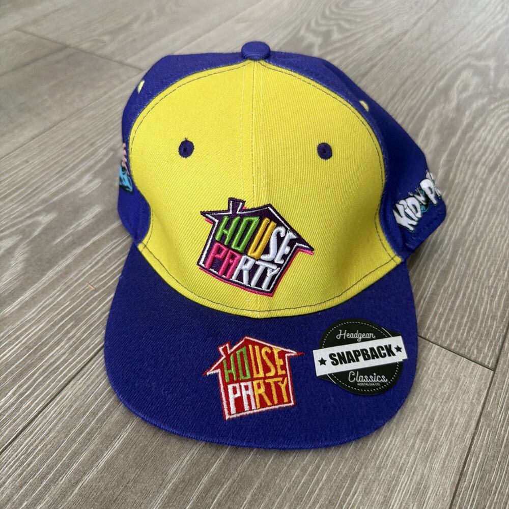 House Party Movie Retro Yellow + Purple 90’s Embroidered and Printed Snapback